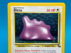 Ditto 3/62 Holo Rare - 1999 WOTC Pokemon Fossil Unlimited - Image 2
