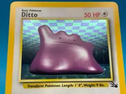 Ditto 3/62 Holo Rare - 1999 WOTC Pokemon Fossil Unlimited - Image 5