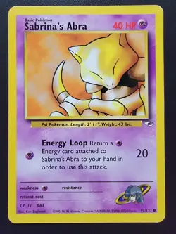 Sabrina's Abra 091/132 Gym Heroes Regular pokemon TCG - Image 1