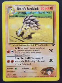 Brock's Sandslash 36/132 Gym Challenge Regular pokemon TCG - Image 1