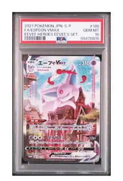PSA 10 Gem Mint Espeon Vmax Eevee Heroes Eevees Set 2021 Pokemon Japanese S-P - Image 1