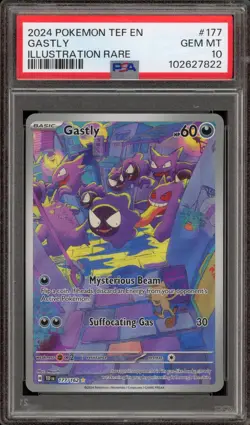 Pokemon Gastly Temporal Forces Illustration Rare #177 PSA 10 Gem Mint - Image 1