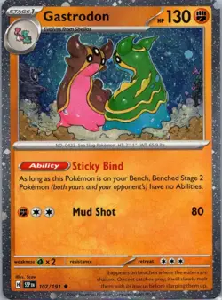 Pokemon TCG Gastrodon 107/191 Surging Sparks Cosmos Holo NM - Image 1