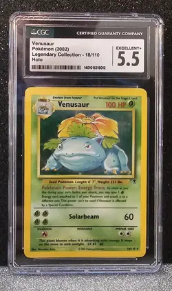 2002 Pokemon Venusaur 18/110 Legendary Collection Rare Holo CGC 5.5 - Image 1