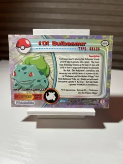 Pokemon TCG Bulbasaur #1 Topps 1999 TV Animation Edition (Non Holo). - Image 2