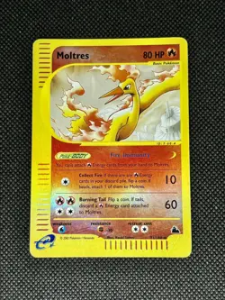 2003 Moltres MP- HP+ Crease Reverse Holo Rare 21/144 Skyridge Vintage Clean Back - Image 1