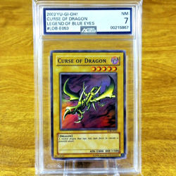 Yu-Gi-Oh! Legend of Blue Eyes Curse of Dragon LOB-E053 AGS NM 7 Super Rare 2002 - Image 1