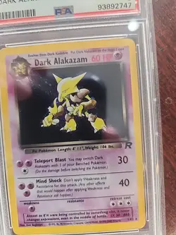 Dark Alakazam Team Rocket Holo Pokemon Card WOTC NM Mint PSA 8 - Image 4