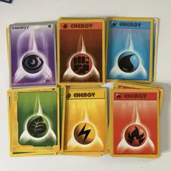 150 Damaged Energy Pokemon Cards Various Sets Bulk Lot - Image 1