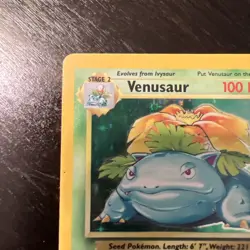 Pokemon TCG Venusaur Base Set Holo Unlimited Rare Card 15/102 MP Condition - Image 2
