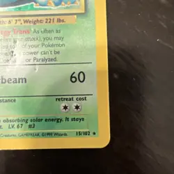 Pokemon TCG Venusaur Base Set Holo Unlimited Rare Card 15/102 MP Condition - Image 4