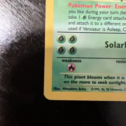 Pokemon TCG Venusaur Base Set Holo Unlimited Rare Card 15/102 MP Condition - Image 5