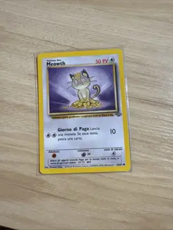 Italian Meowth 56/64 Jungle Pokemon Card 1999 WOTC Vintage MP - Image 1