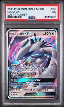 Pokemon TCG Lugia GX 159/214 Sm-Lost Thunder Holo Card - Image 1