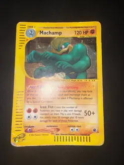 Pokemon TCG Machamp Holo Rare Card 16/165 Expedition Base Set E Series - Image 1
