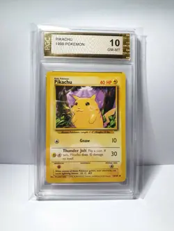 Pokemon Pikachu 1999 PGC 10 Gem Mint Card 58/102 - Image 1