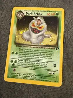 Pokemon Dark Arbok TCG Team Rocket Holo Card 2/82 Unlimited Rare - Image 1