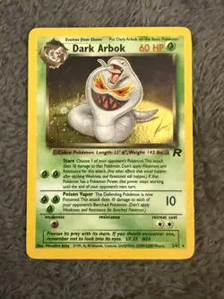 Pokemon Dark Arbok TCG Team Rocket Holo Card 2/82 Unlimited Rare - Image 2