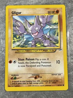 Gligar 67/105 Pokemon TCG Vintage Card Neo Destiny Regular (Light Play) 1 - Image 1