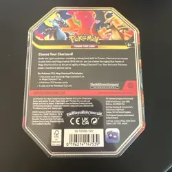 Pokemon Mega Charizard X Tin Trading Card Game Multicolor Metal Collectible - Image 2