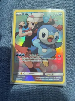Pokemon TCG Piplup Holo Full Art Cosmic Eclipse Secret Rare Card 239/236 NM - Image 1