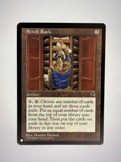 Magic: The Gathering Scroll Rack Rare Artifact Tempest 308 Regular 1997 Hudson - Image 1