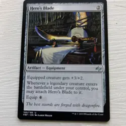 X 1 Hero's Blade MP Fate Reforged 160 MTG Magic The Gathering - Image 1