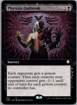Phyresis Outbreak (Extended Art) R Commander: Phyrexia: All Will Be One 50 NM No - Image 1