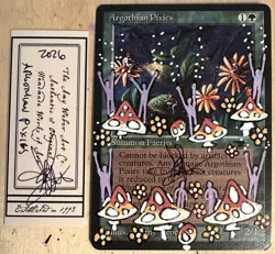MTG Argothian Pixies Alter Altered Sketch Art Amy WEBER Magic - Image 1
