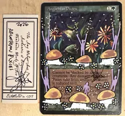MTG Argothian Pixies Alter Altered Sketch Art Amy WEBER Magic - Image 1