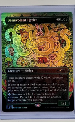 MTG Magic The Gathering SLD Secret Lair Borderless Foil #1889 Benevolent Hydra - Image 1