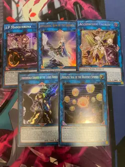 YUGIOH - LINK SET - ACCESSCODE TALKER, APOLLOUSA, I:P MASQUERENA - RA02 - 1ST NM - Image 1