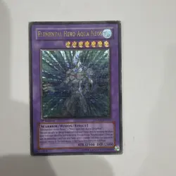 Yugioh Elemental Hero Aqua Neo Ultimate Rare 1st Ed Silver Stamp Lp/mp - Image 1