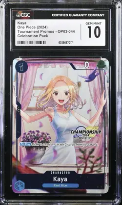 Kaya OP03-044 CGC 10 Celebration 2024 Championship One Piece Card - Image 1
