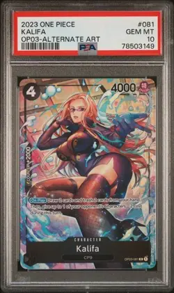 One Piece TCG - Kalifa OP03-081 Alternate Art PSA 10 - Image 1
