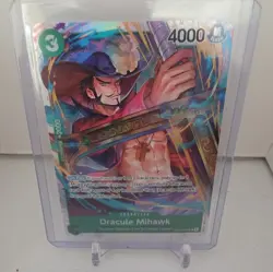 One Piece Dracule Mihawk Character Card ST12-003 SR English Holo sweet card! - Image 3