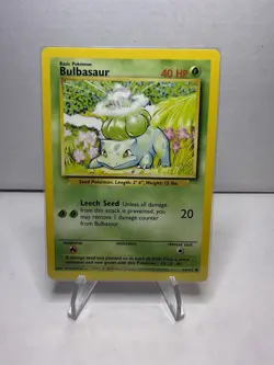 Bulbasaur 44/102 - Common 1999 English Base Set Pokemon Card - Near Mint NM & LP - Image 1