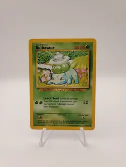 Bulbasaur 44/102 Base Set 4th Print Pokemon TCG 1999-2000 HP WRITING ON CARD - Image 4