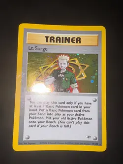 Pokemon Card Lt. Surge 17/132 Gym Heroes Holo Eng Excellent - Image 2