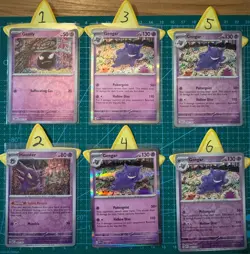 Gengar Evolution Line Holo & Reverse Holo Scarlet/Violet: 151 - Lot of 6 Cards - Image 1