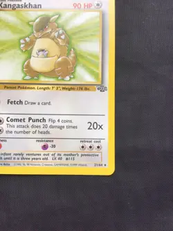 Pokemon Cards: Jungle 1st Edition Rare: Kangaskhan 21/64 - Image 4