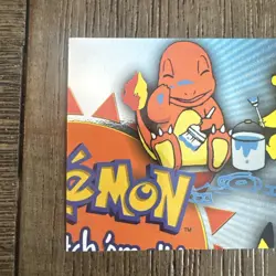 P02 of 6 Holo Charmander and Pikachu Painting Pokemon Topps Puzzle Card NM/MP - Image 3