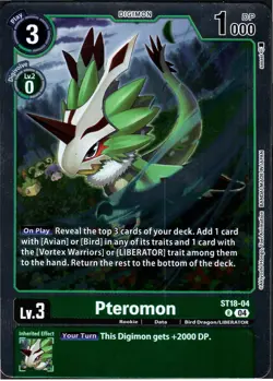 Digimon Card Game Single ST18-04 R Pteromon - Image 1