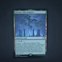 Magic: The Gathering Boseiju, Who Endures Rare Legendary Land Neon Dynasty 266/… - Image 1