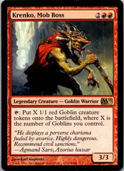Krenko, Mob Boss R Magic 2013 (M13) 138 NM - Image 1