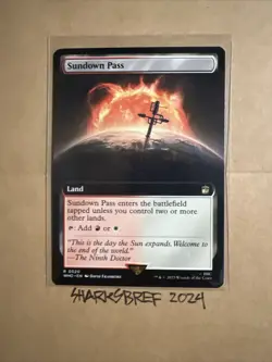 MTG Sundown Pass WHO 1111 R Extended Art Regular NM Rare - Image 2