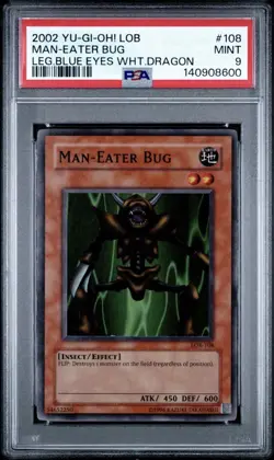 2002 Yu-Gi-Oh PSA 9 Man Eater Bug, Mystical Elf, Curse/Dragon, Trap Hole, GTDC - Image 2