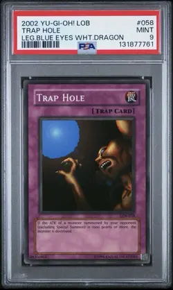 2002 Yu-Gi-Oh PSA 9 Man Eater Bug, Mystical Elf, Curse/Dragon, Trap Hole, GTDC - Image 4