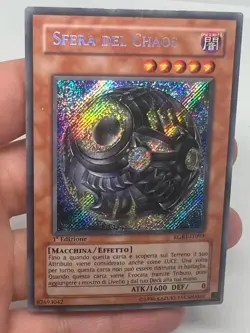 3x Yugioh Sphere of Chaos Secret Rare Italian RGBT-IT093 LP 2x 1st ed, 1x unl LP - Image 2