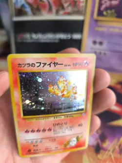 Pokemon Karte Card Blaine's Moltres Lavados Gym Holo Wotc japanese Exc-NM Swirl - Image 3